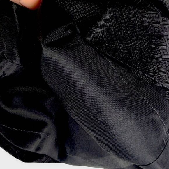 Valerie Stevens Womens Pants Sz Black Silk Tapered Zip Retroglam Lady Gaga Vtg - Picture 5 of 10